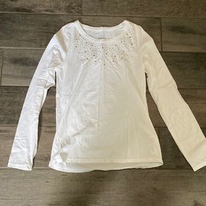 White beaded shirt